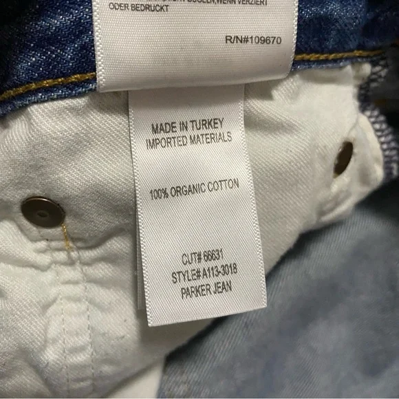 AGOLDE Indigo Parker Jeans in Surreal Size 26 - Picture 9 of 9